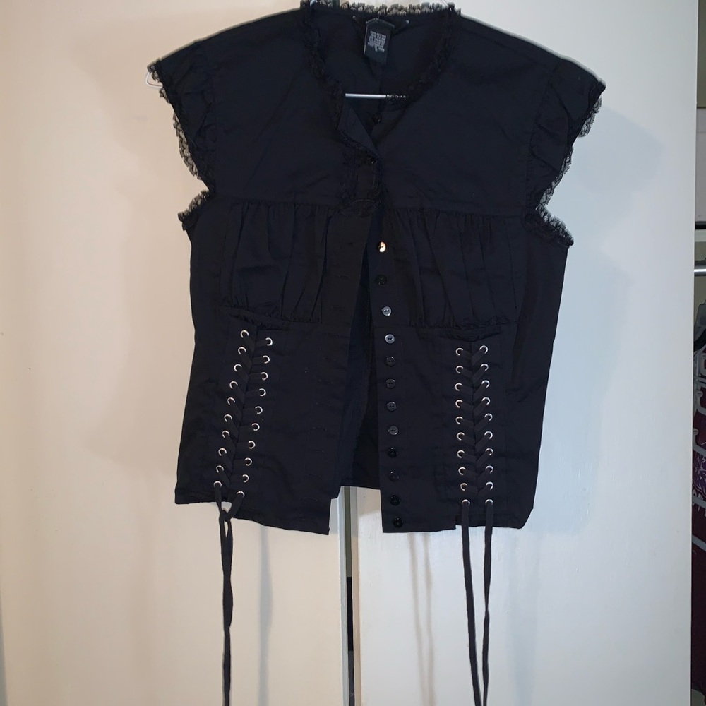 Black corset style top